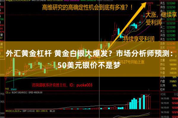 外汇黄金杠杆 黄金白银大爆发？市场分析师预测：50美元银价不是梦