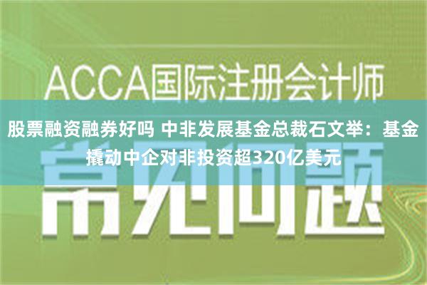 股票融资融券好吗 中非发展基金总裁石文举：基金撬动中企对非投资超320亿美元