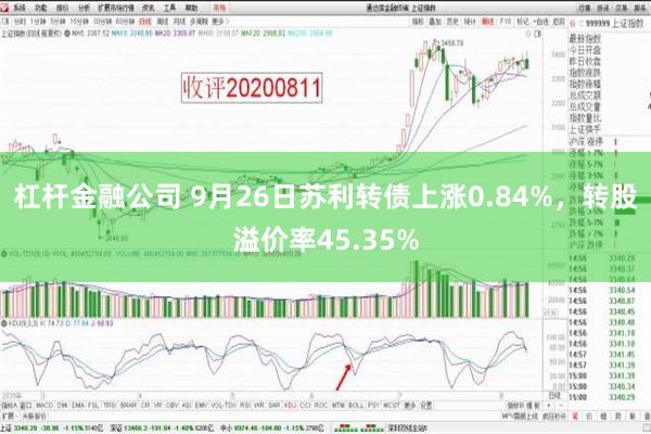 杠杆金融公司 9月26日苏利转债上涨0.84%，转股溢价率45.35%