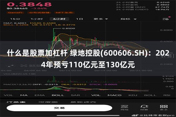 什么是股票加杠杆 绿地控股(600606.SH)：2024年预亏110亿元至130亿元