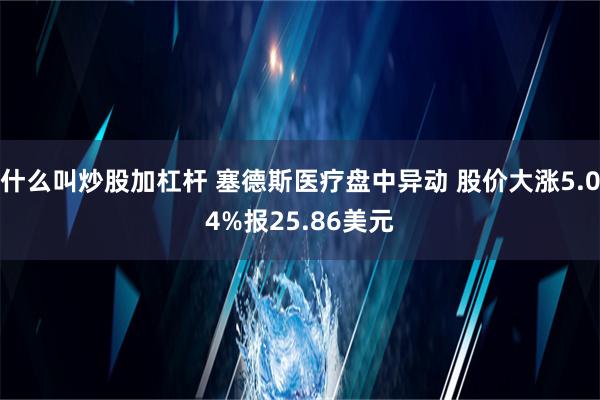 什么叫炒股加杠杆 塞德斯医疗盘中异动 股价大涨5.04%报25.86美元